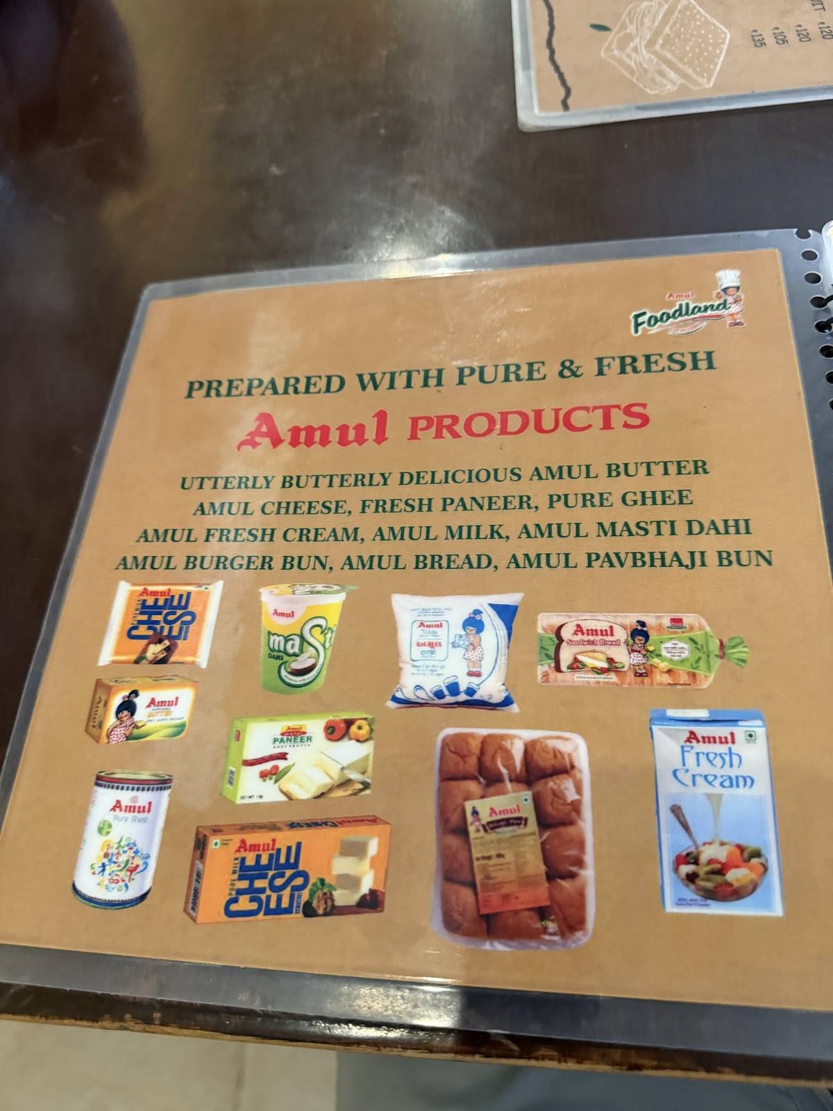 Amul Foodland menu
