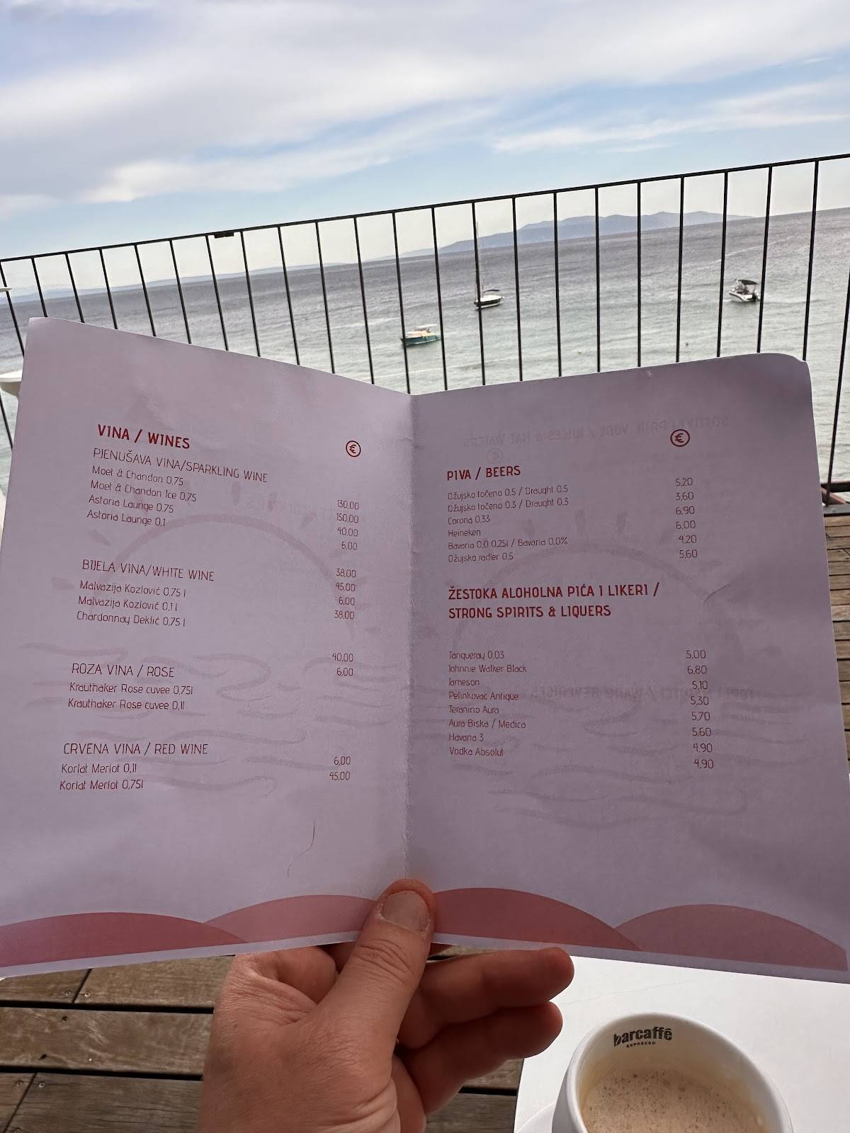 Menu di Angiolina Bar 