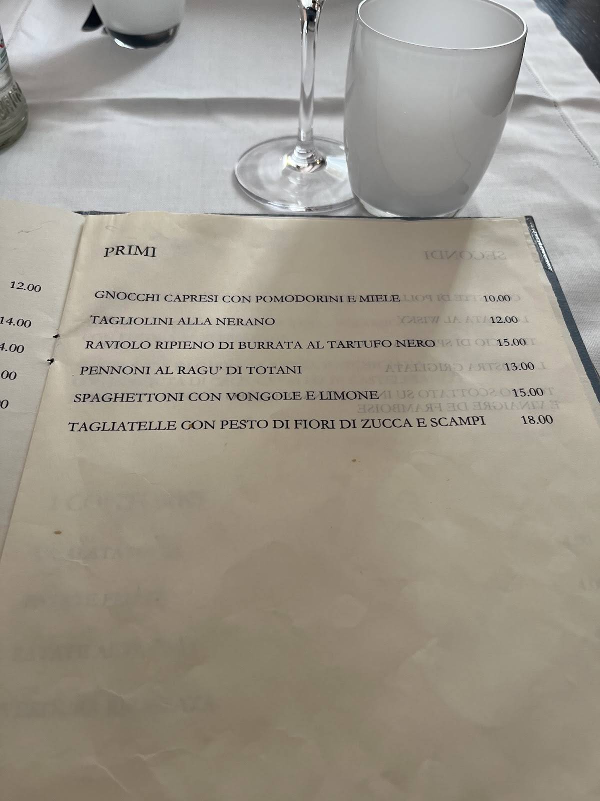Menu di Antica Trattoria Ristorante Pascalucci 