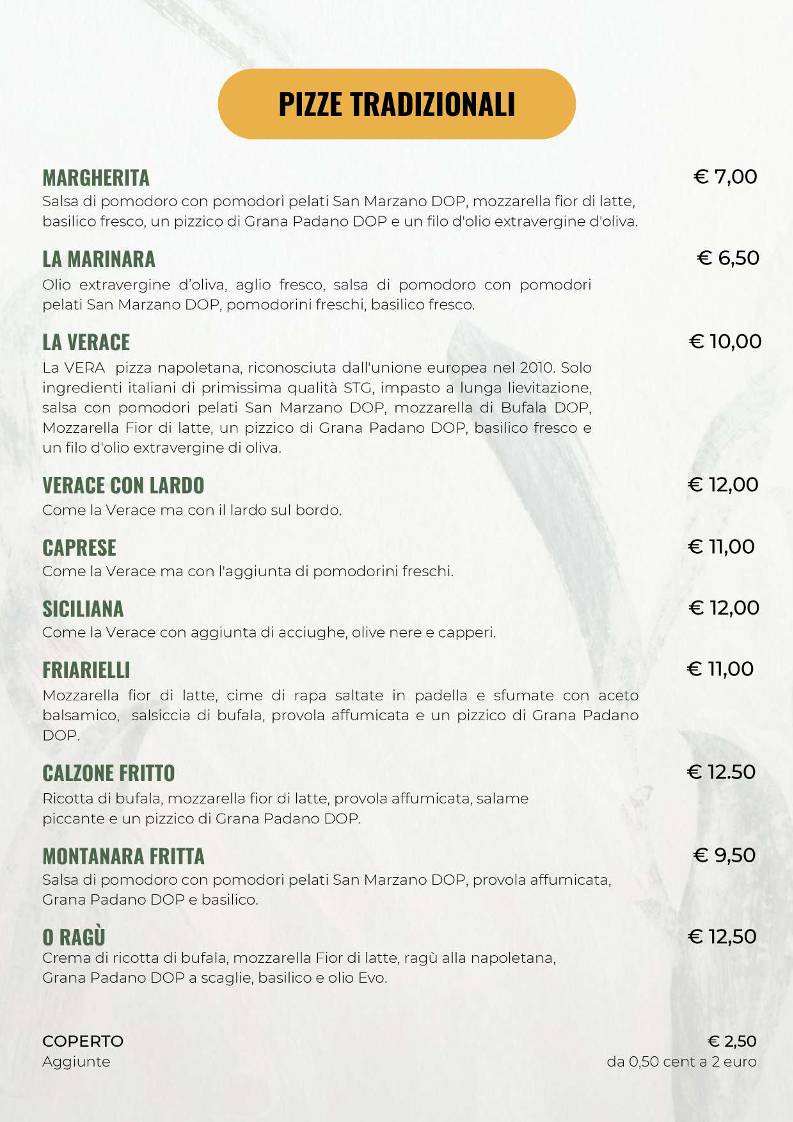 Menu di Antichi Sapori Dolo 
