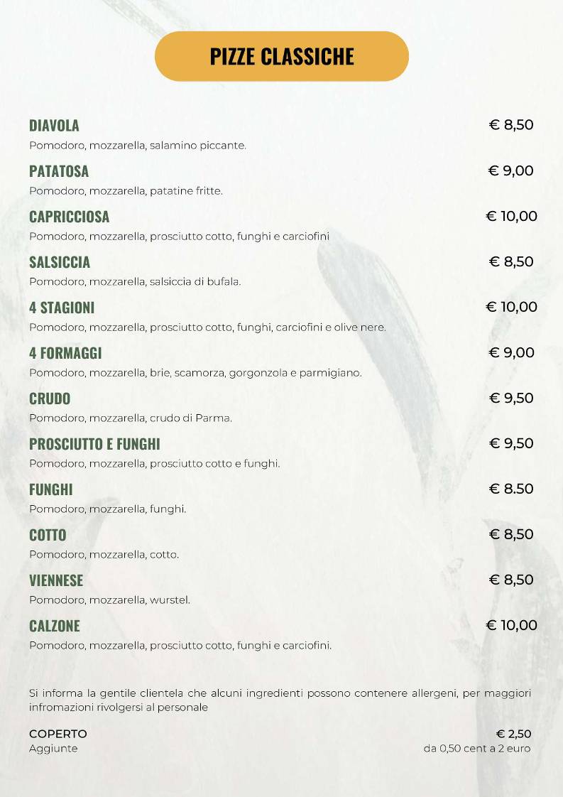 Menu di Antichi Sapori Dolo 