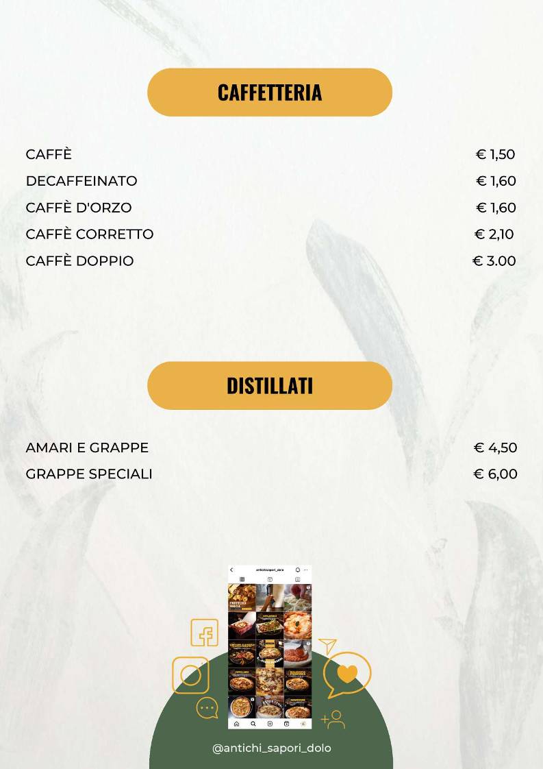Menu di Antichi Sapori Dolo 