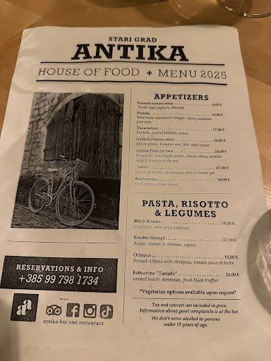 Menu di Antika 