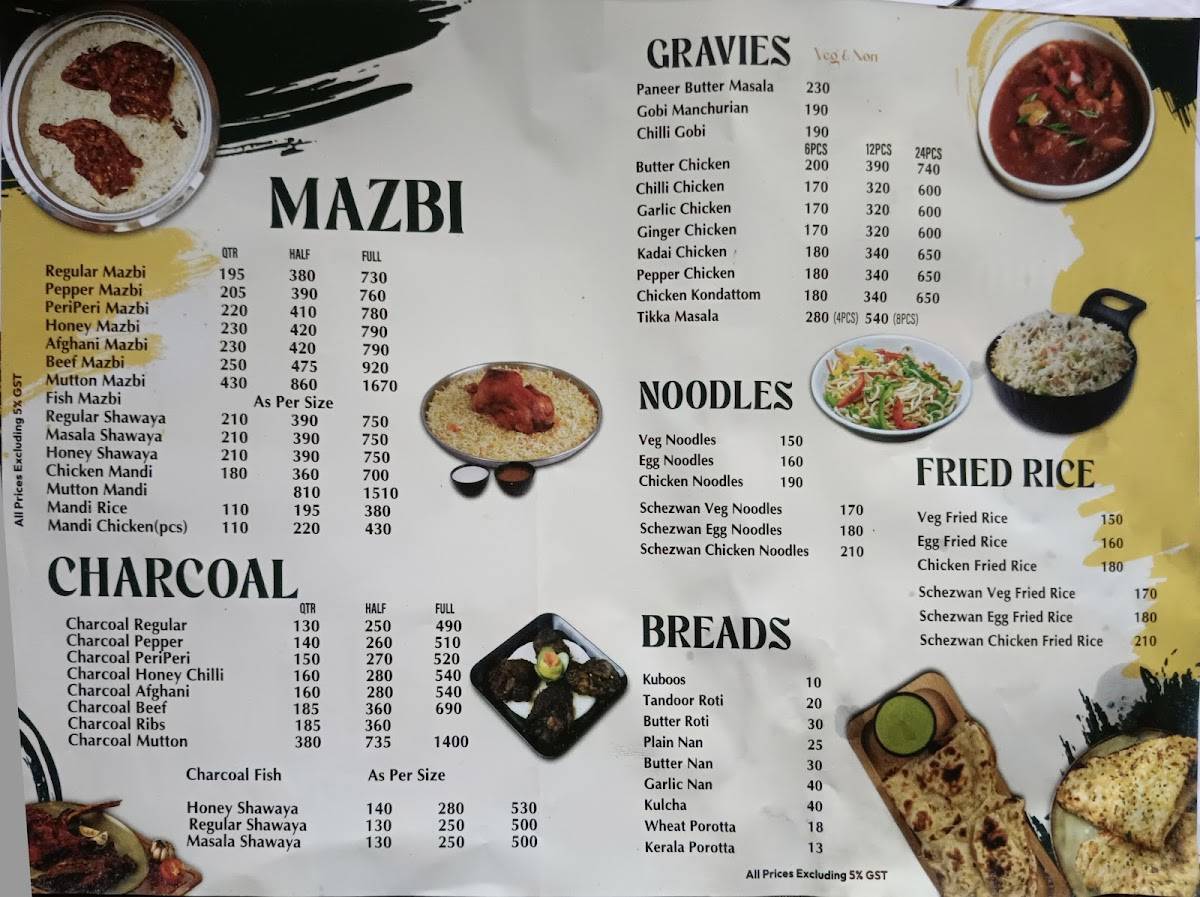 Arabian Majlis Chungam-Calicut menu