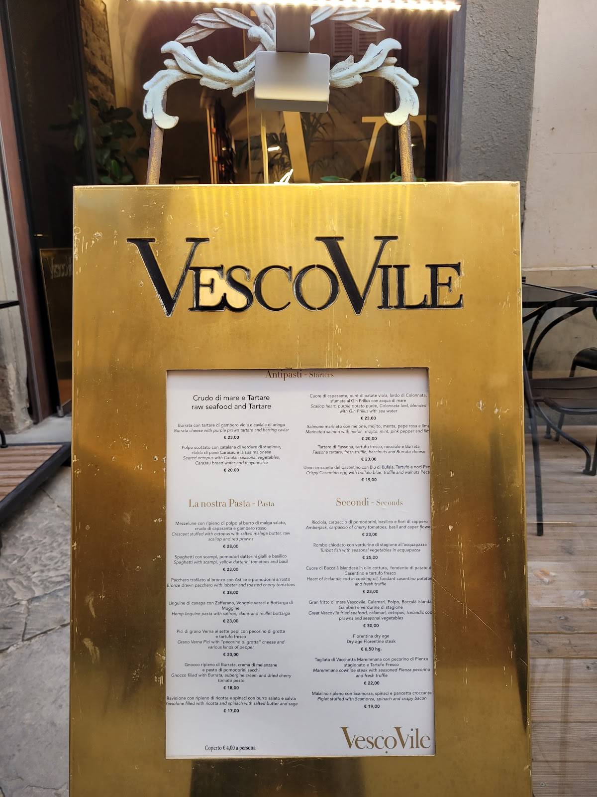 Menu di Ristorante VescoVile 