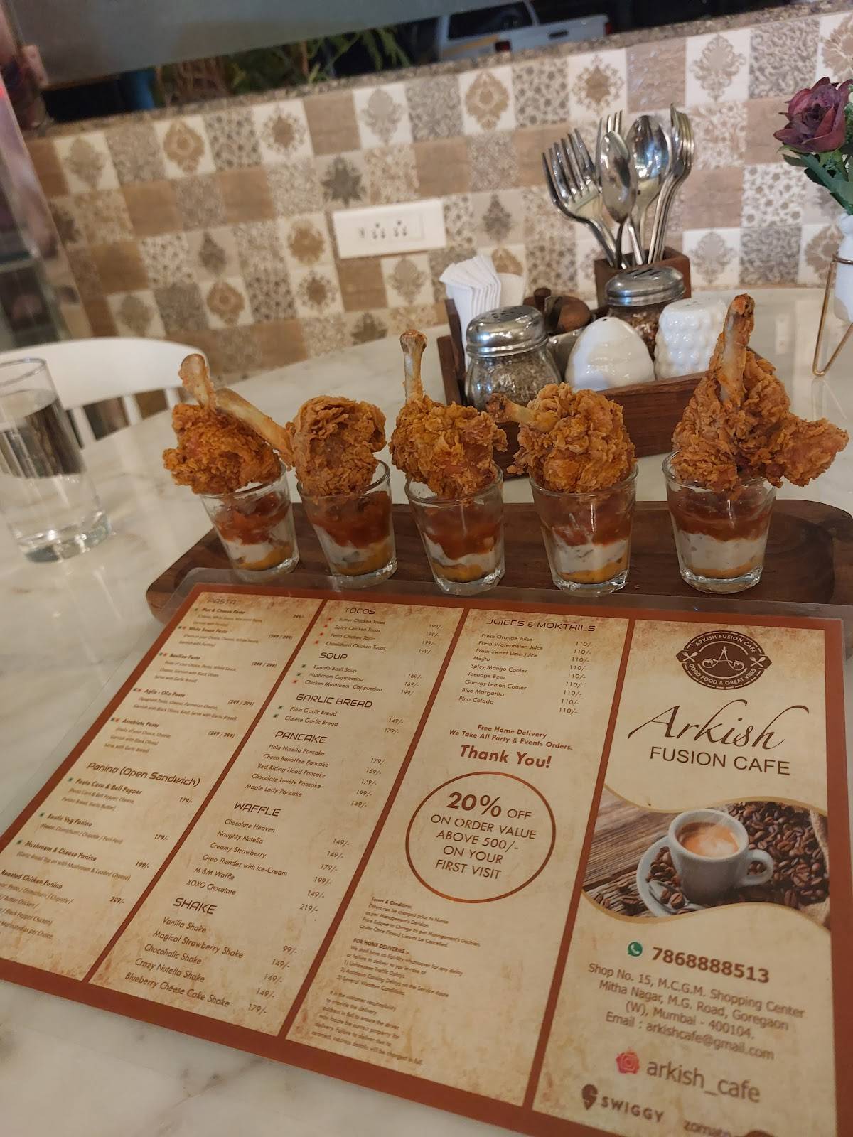 Arkish cafe menu