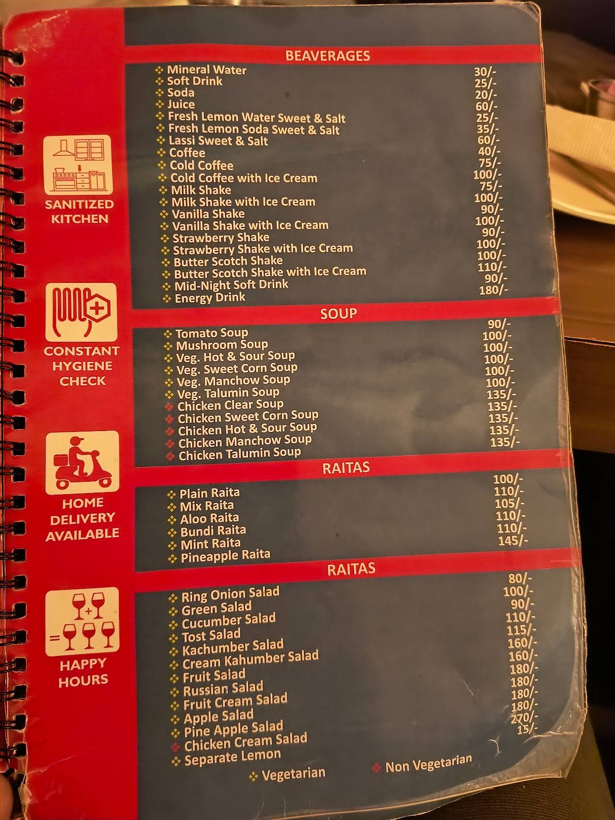 Aroma Bar & Restro menu