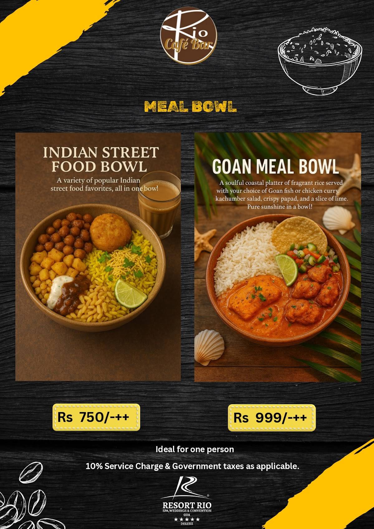 Cafe Rio Bar menu