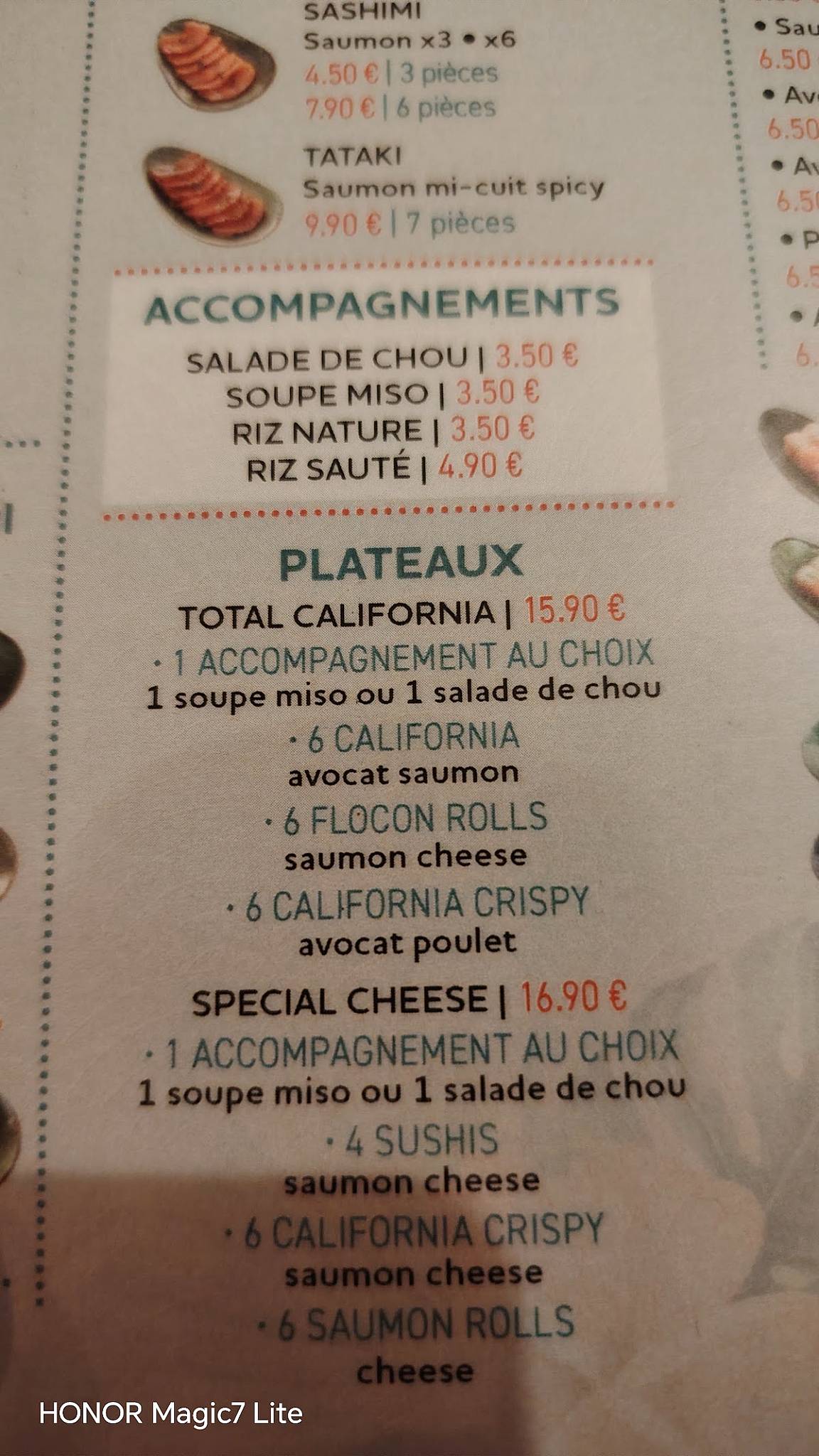 Menu de Asian Touch