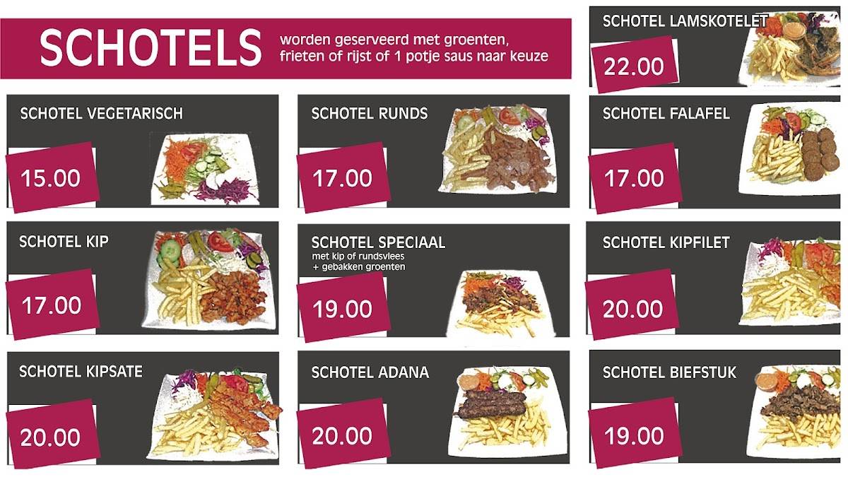 Menu de Atlantics BV