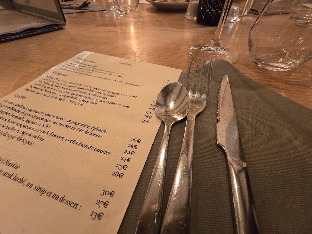 Menu de Auberge des bannettes