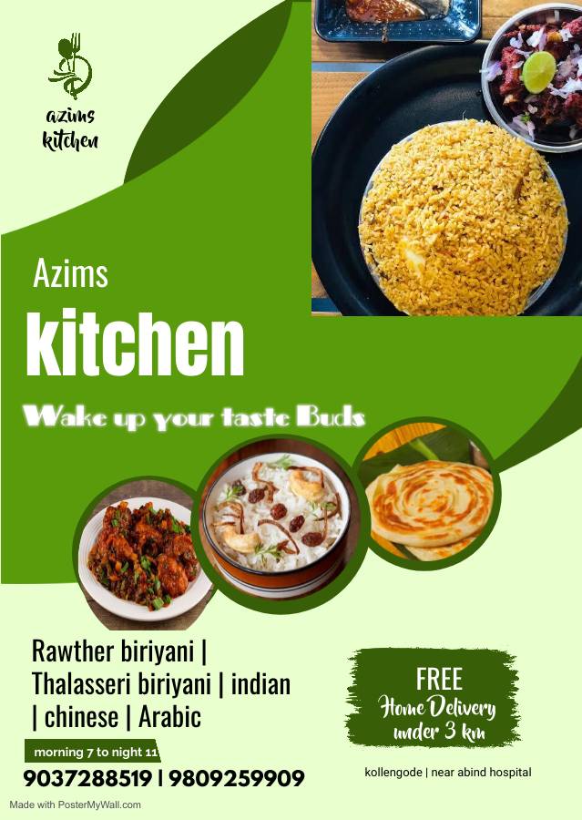 Azims kitchen menu