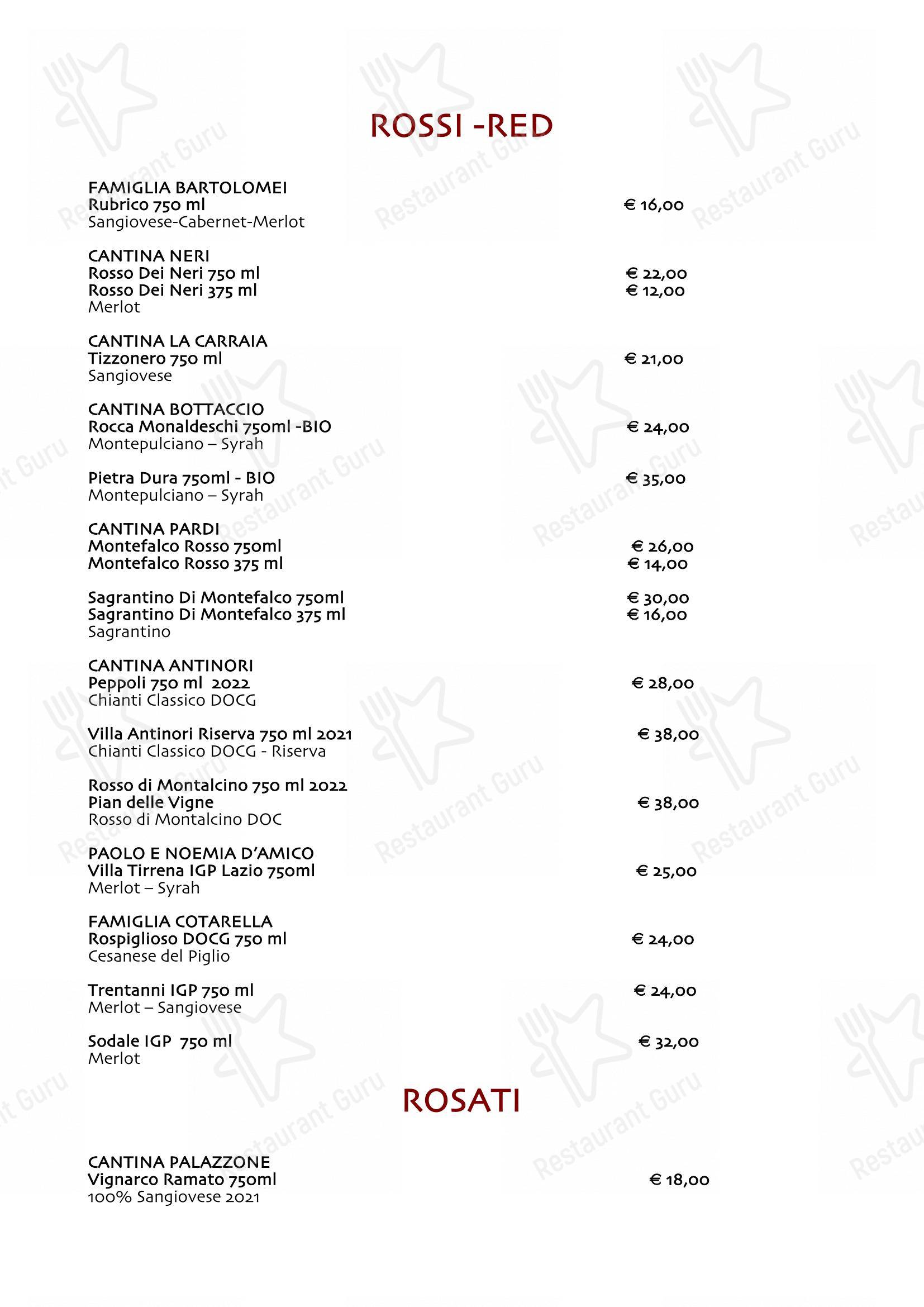 BARTOLOMEI Ristorante & Oleoteca in Orvieto - 菜单