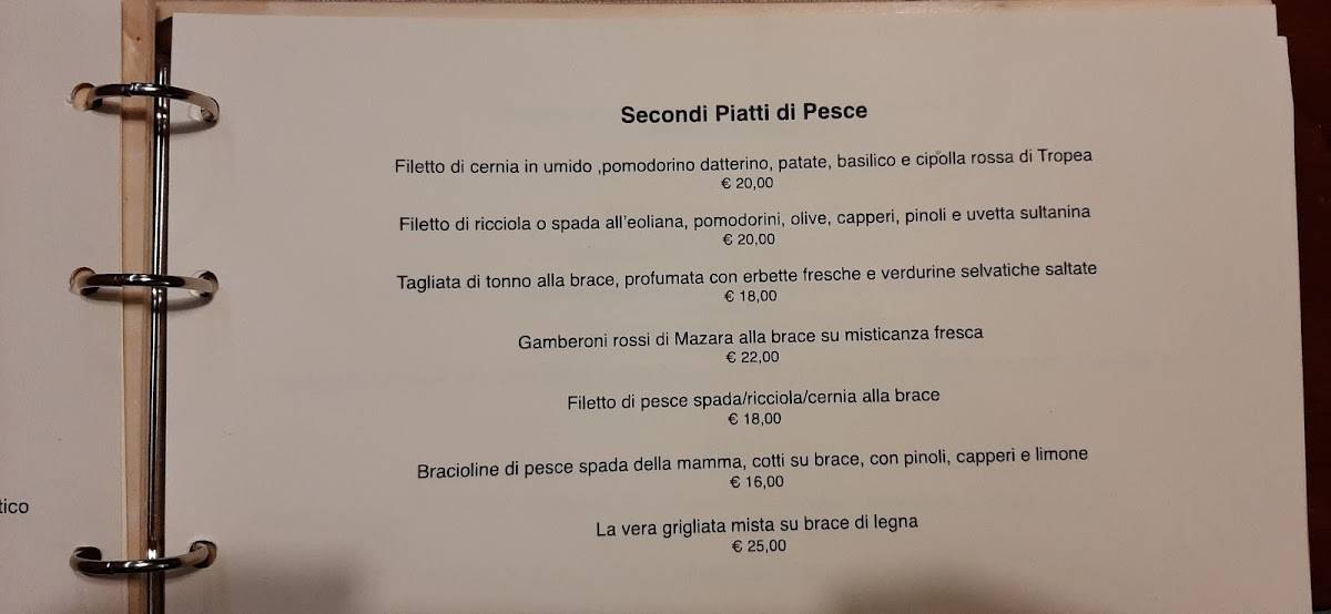 Menu di Carbonella 