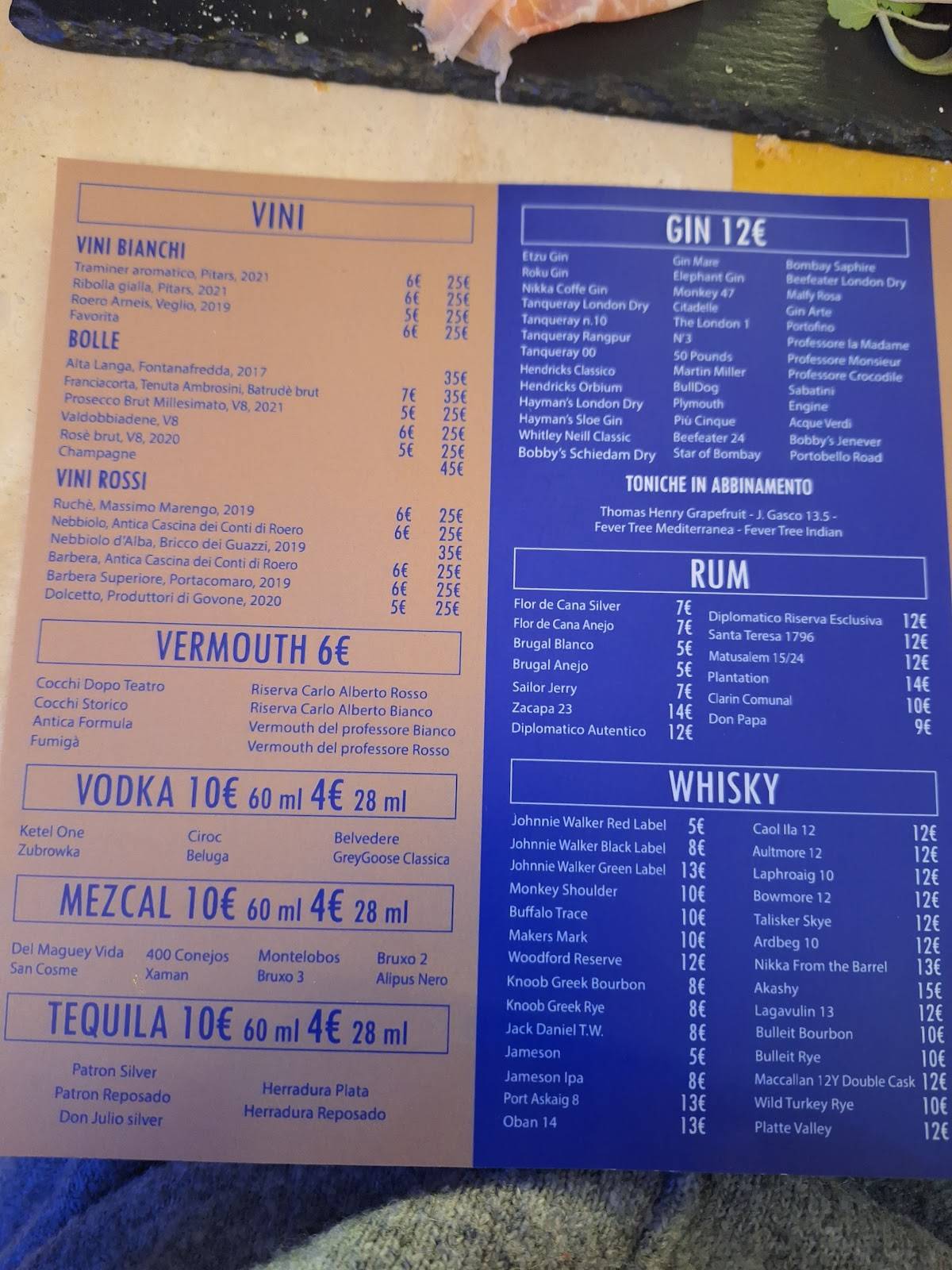 Menu di BEIGE 