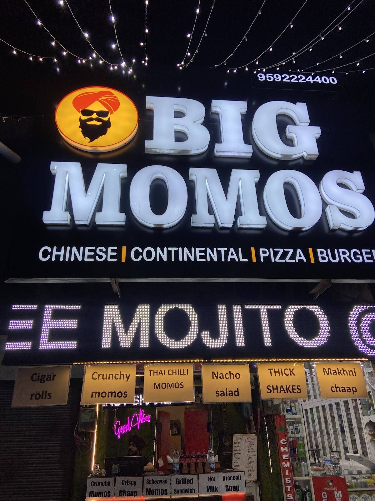 BIG MOMOS menu