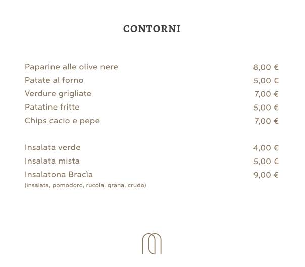 Menu di BRACÌA - Tagli e Distillati 