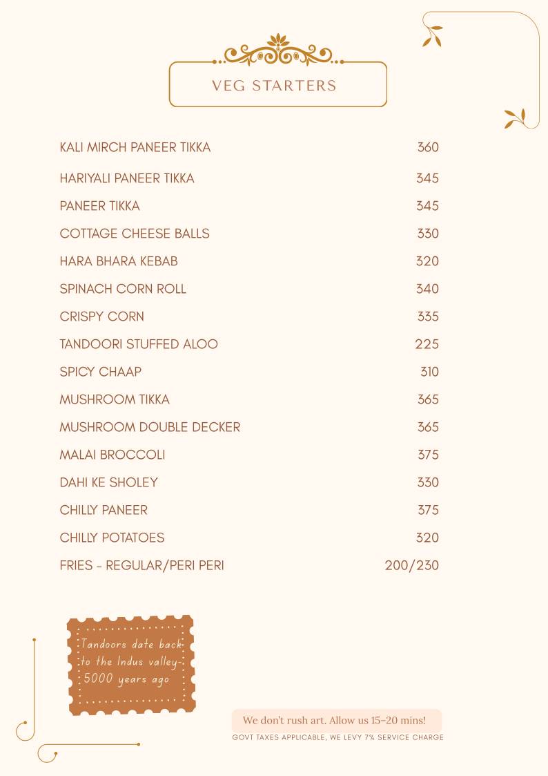 Baba's Pune menu