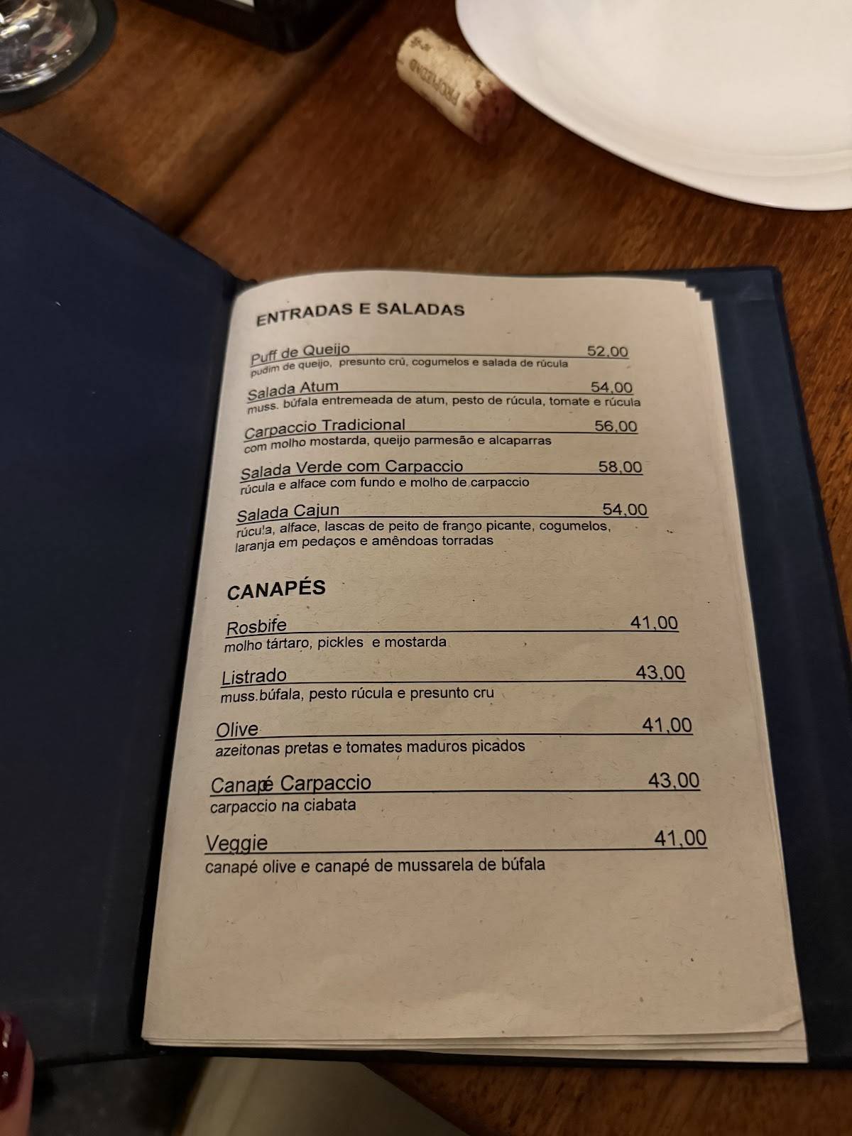 Bar Balcão cardápio