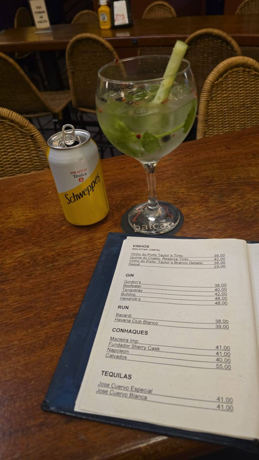 Bar Balcão cardápio