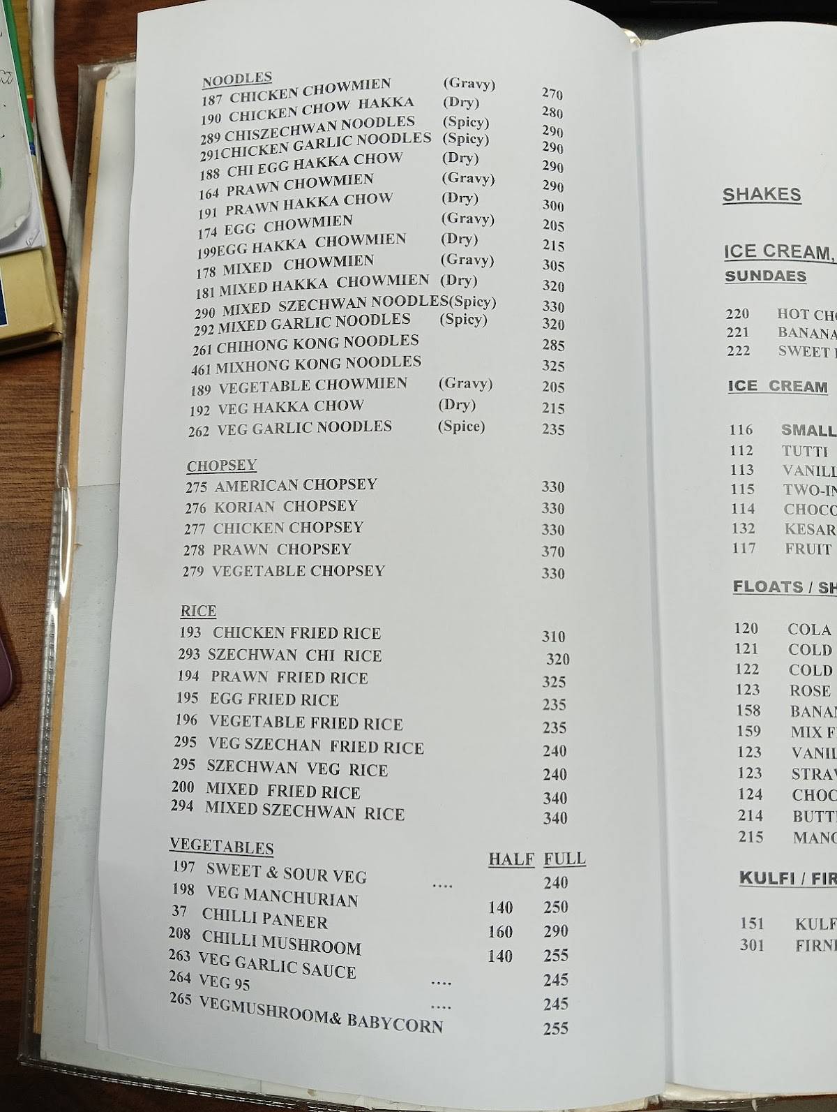 Ballygunge Dhaba menu
