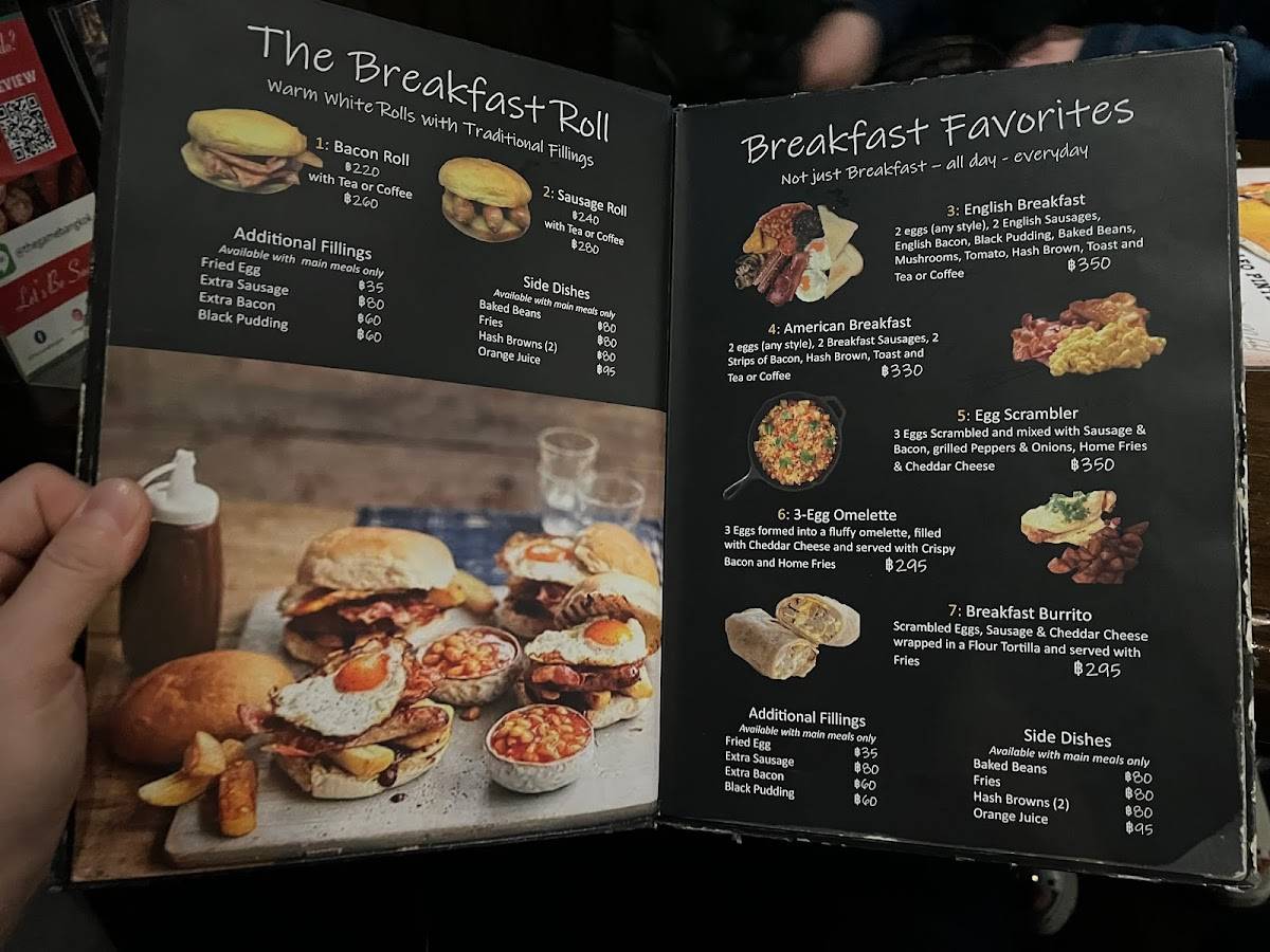 Menu at The Game American Sports Bar & Restaurant, Bangkok