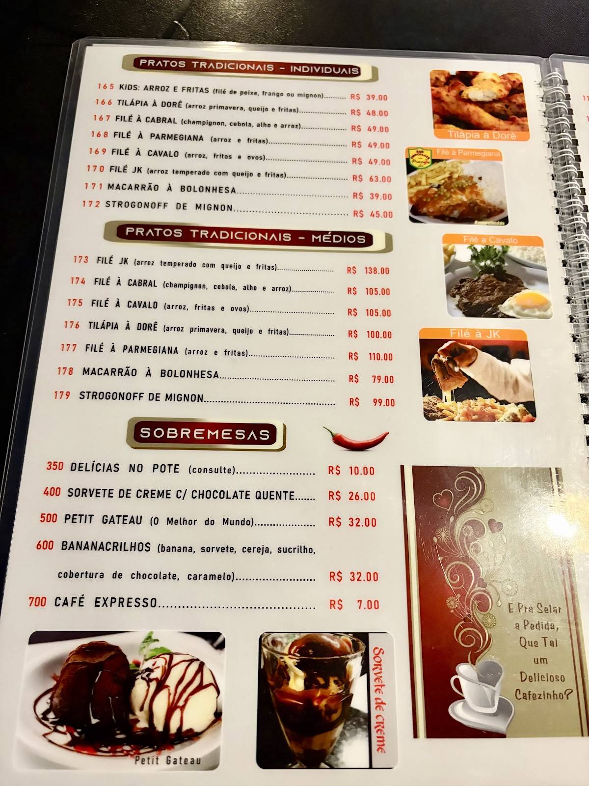 Bar Chocolate com Pimenta cardápio