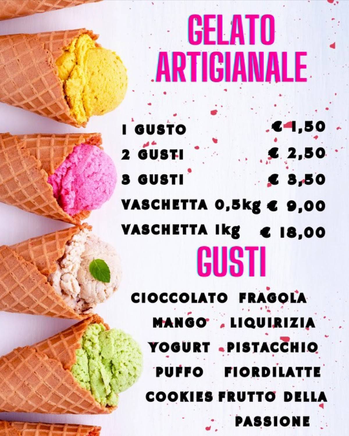 Menu di Bar Fantoni 