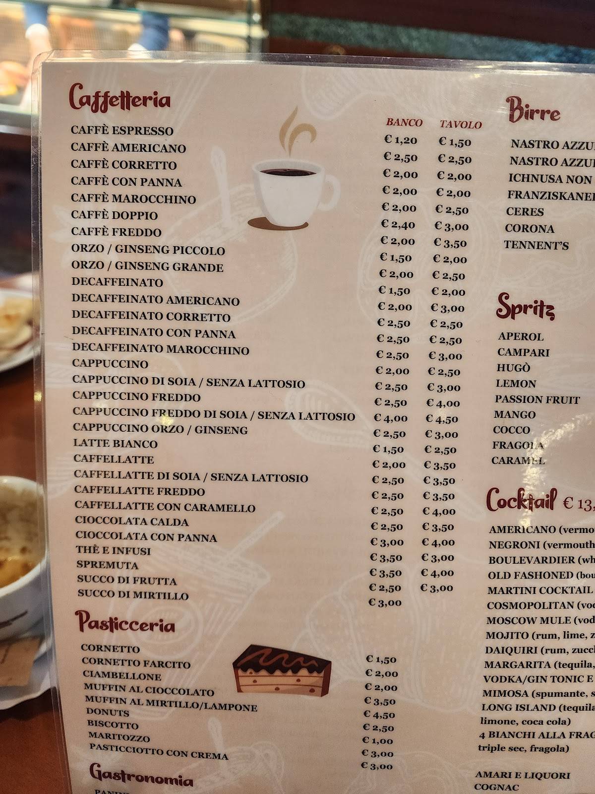 Menu de Bar Galeone152