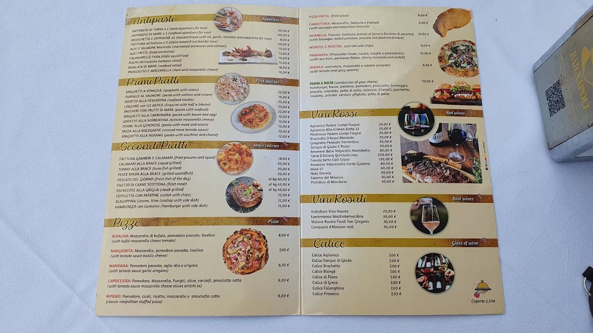 Menu di Bar Napoli 