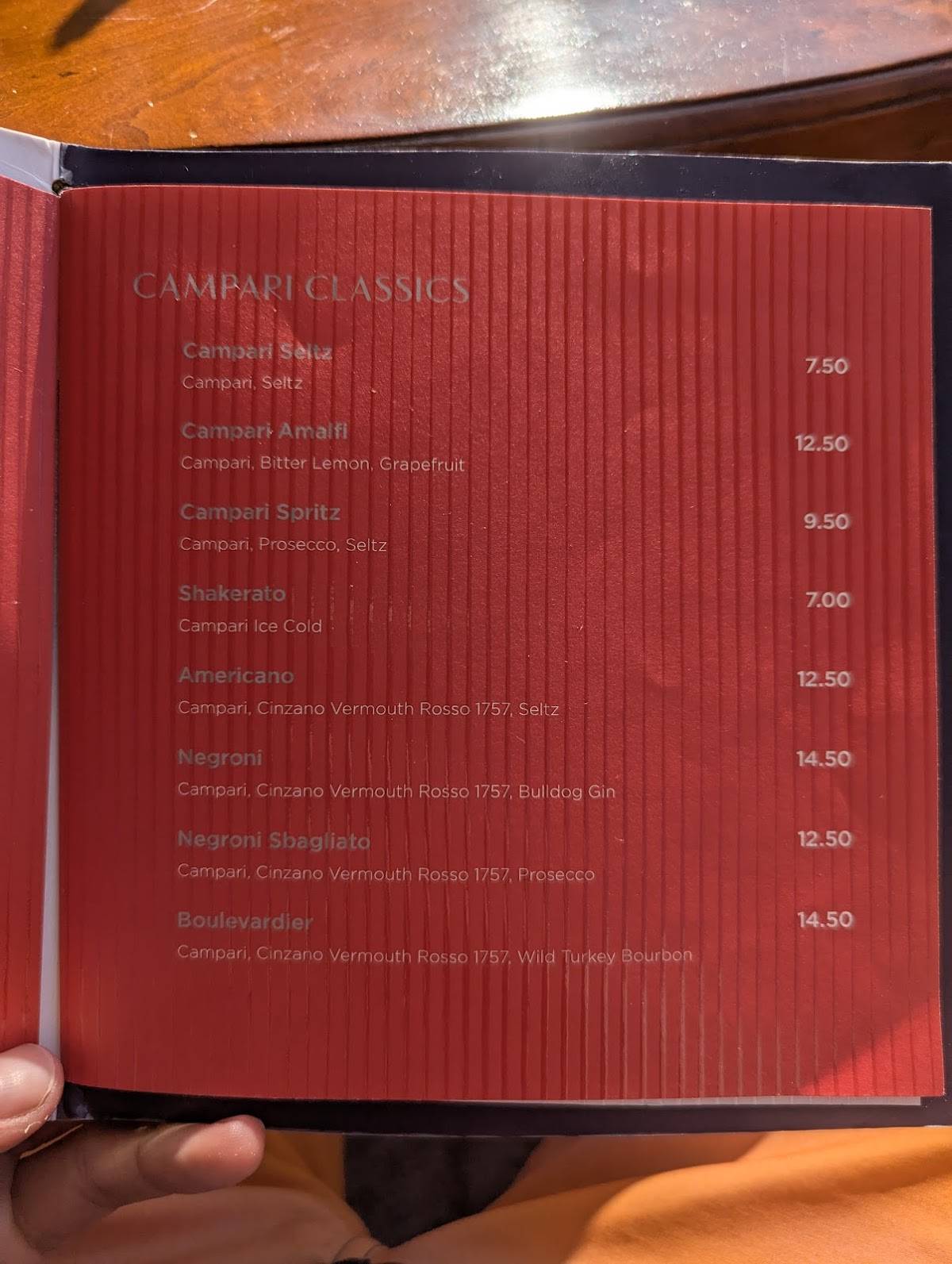 Menu di Bar Ristorante Olimpia 1845 