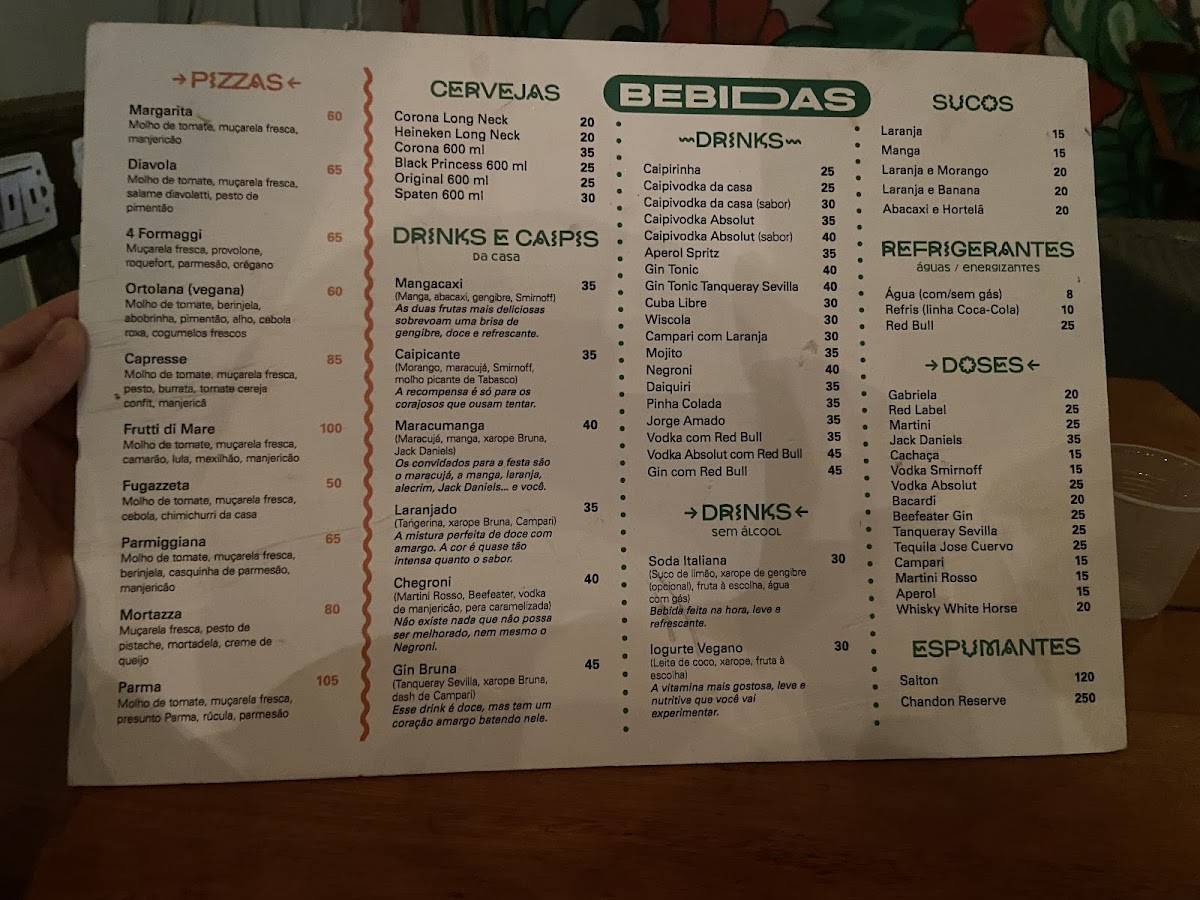 Bar do Che Ilha Grande cardápio