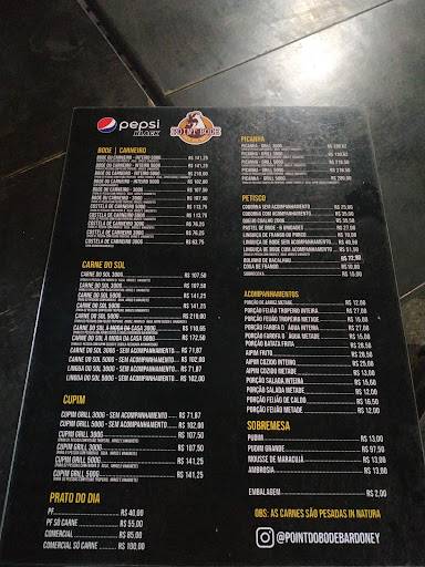 Bar do Nei - Point do Bode cardápio
