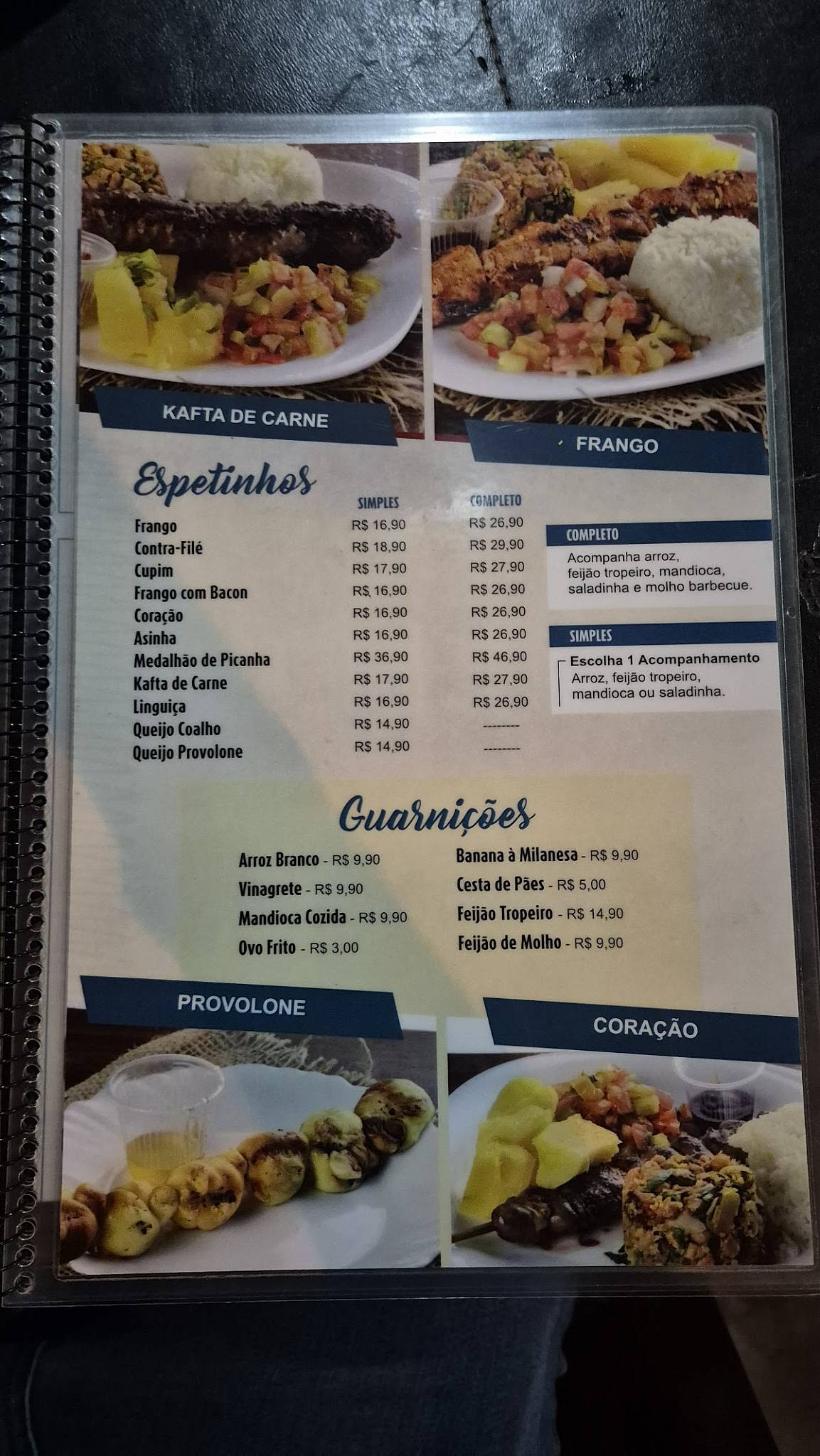 Bar e Restaurante Fortaleza cardápio