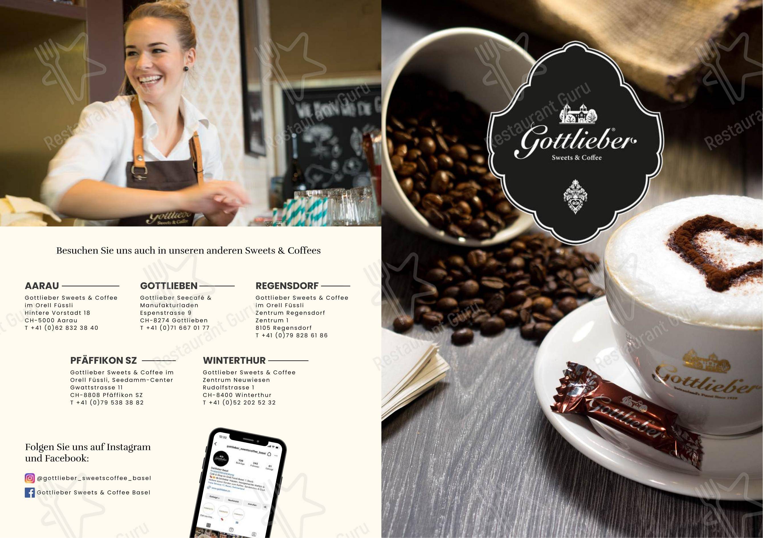 «BarFüssli» Gottlieber Sweets & Coffee Basel in Basilea - Menu