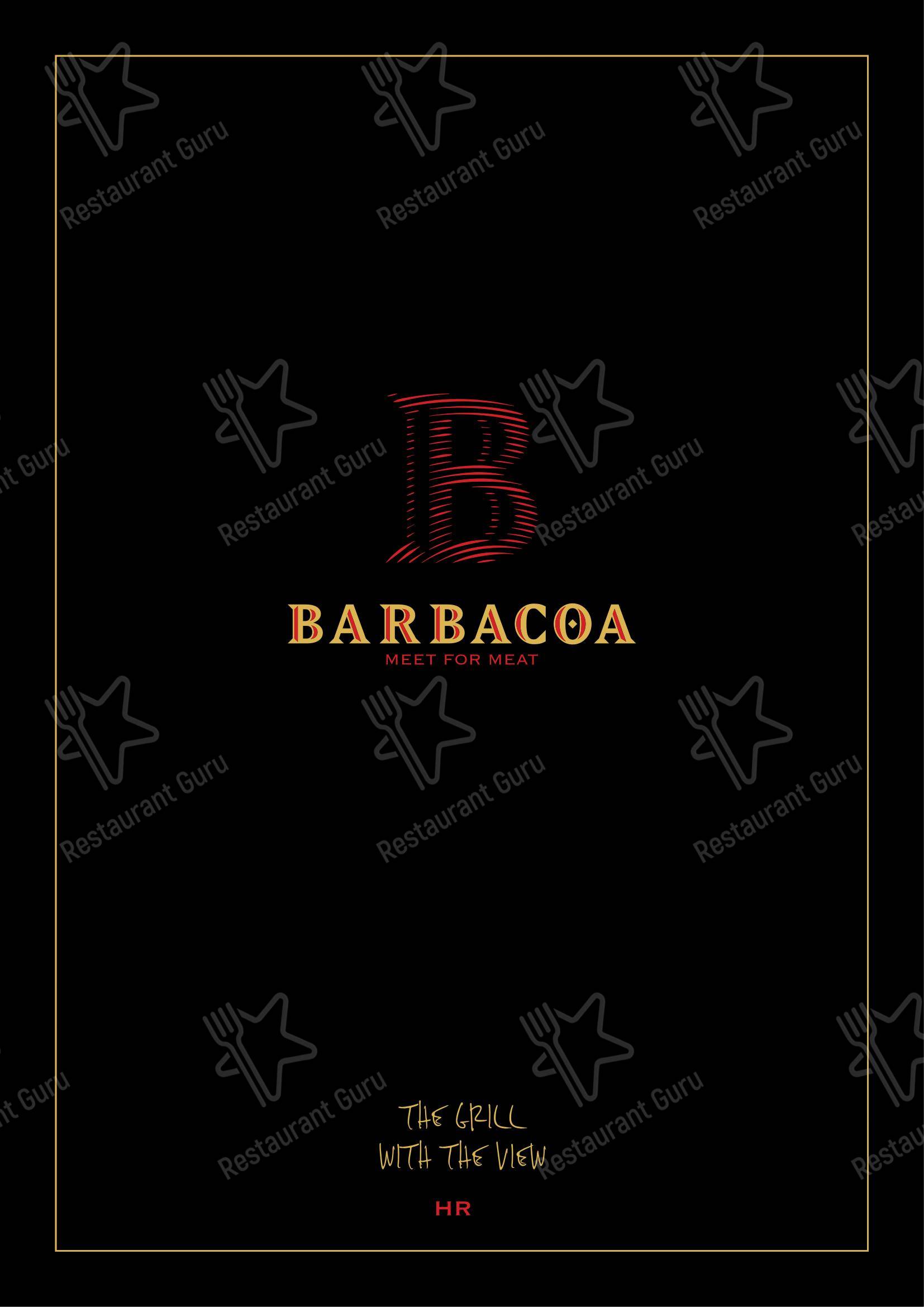 Menu per Barbacoa ristorante