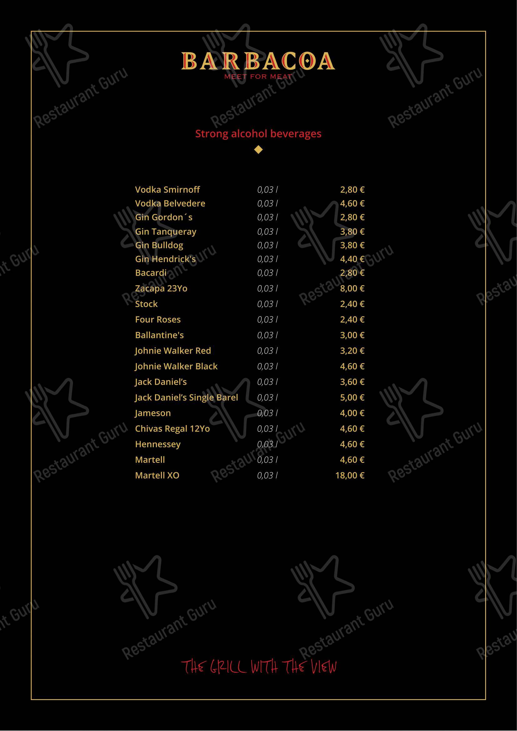Menu bar per Barbacoa in Fiume