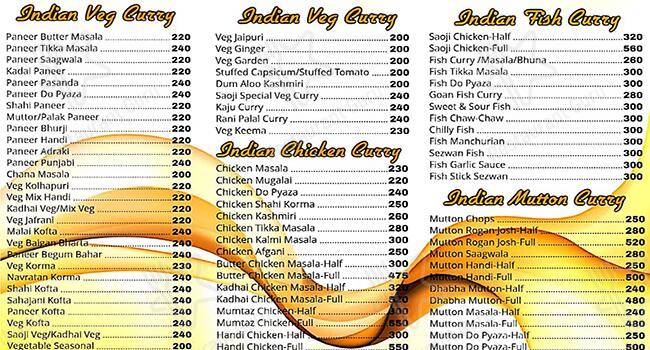 Barbeque Hut menu