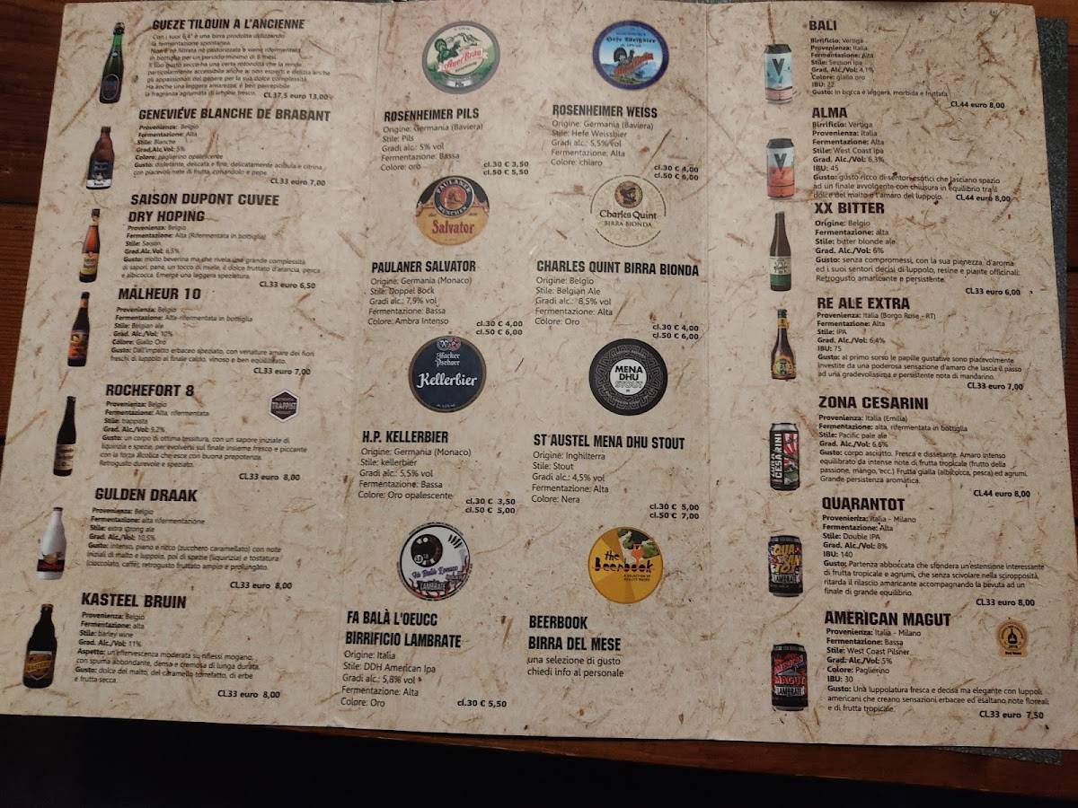 Menu de TNT - Tap'n'Table