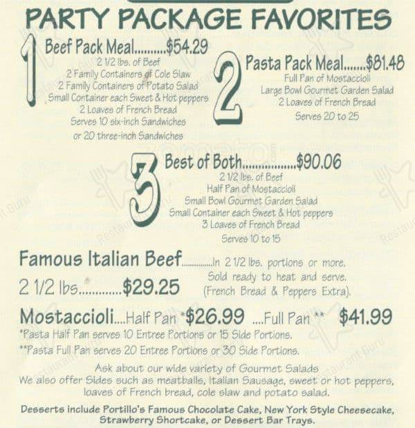 Barnelli's Pasta Bowl menu