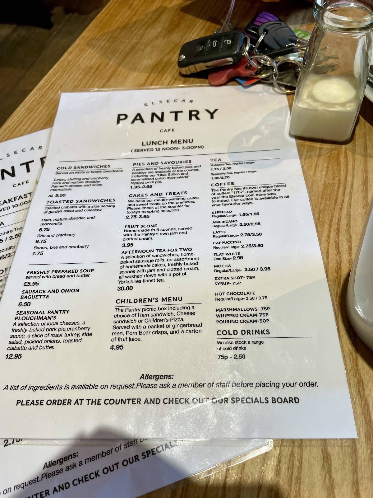 Menu At The Pantry Cafe Barnsley Menu At The Pantry Cafe Barnsley