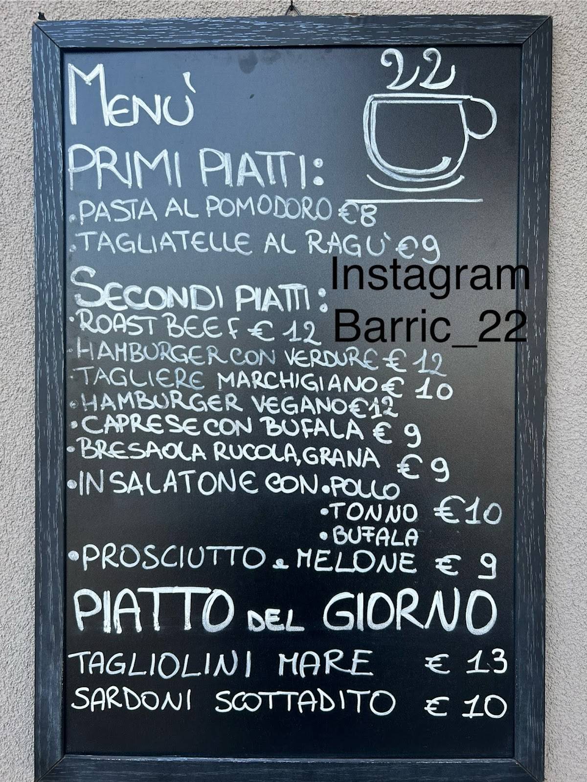 Menu di Barric 