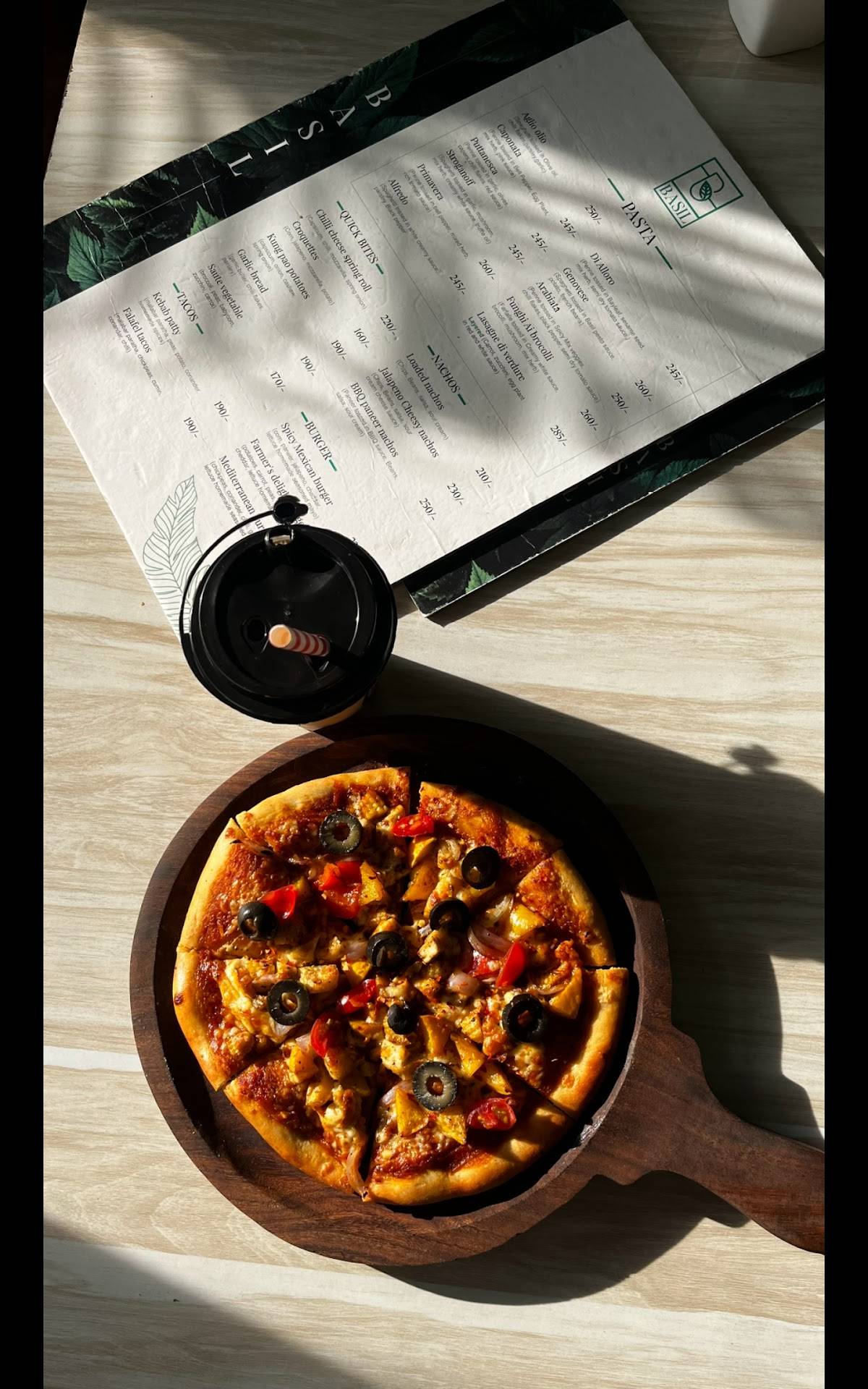 Basil Restaurant menu