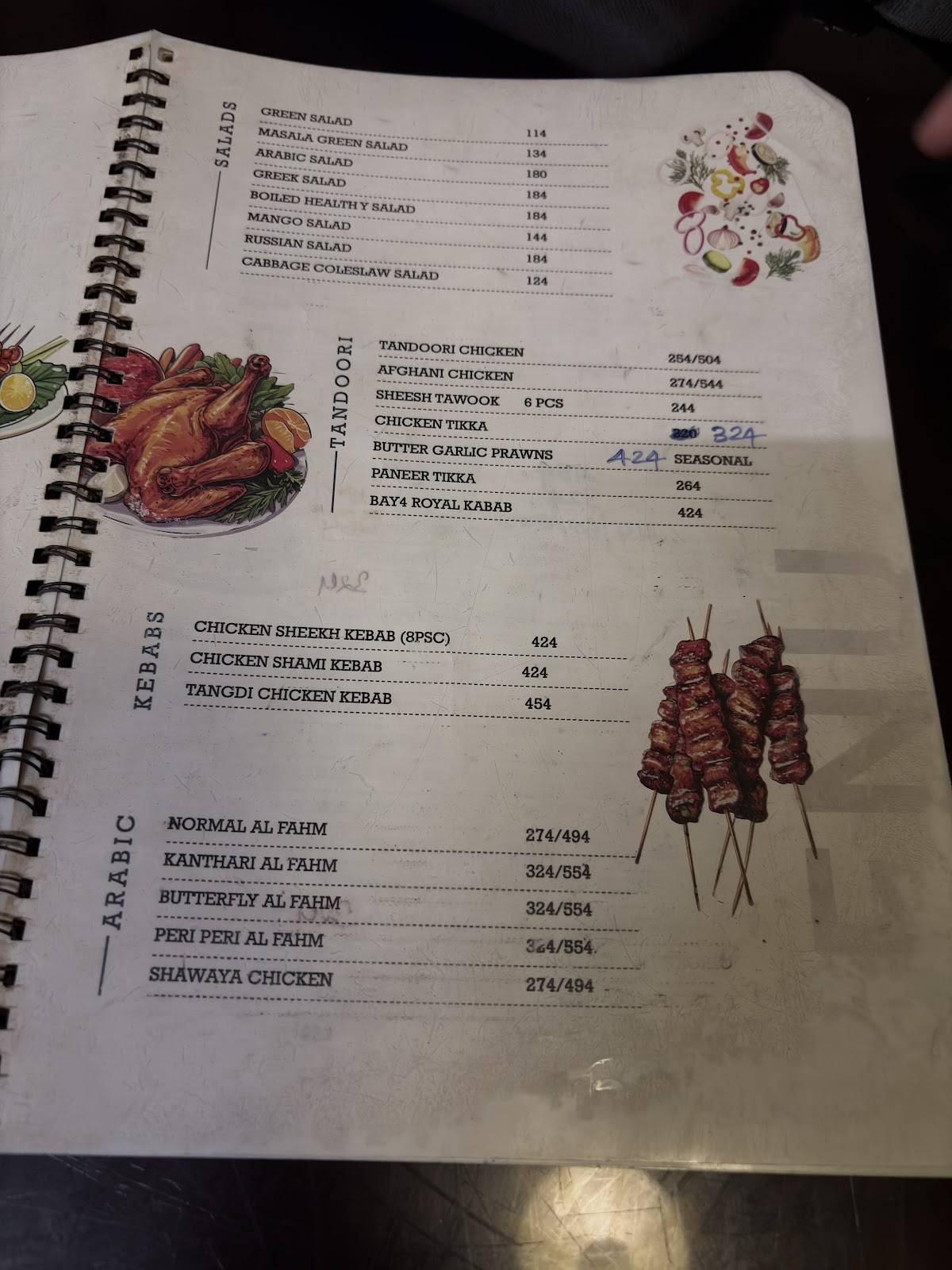 Bay4 Beachfront Restaurant menu