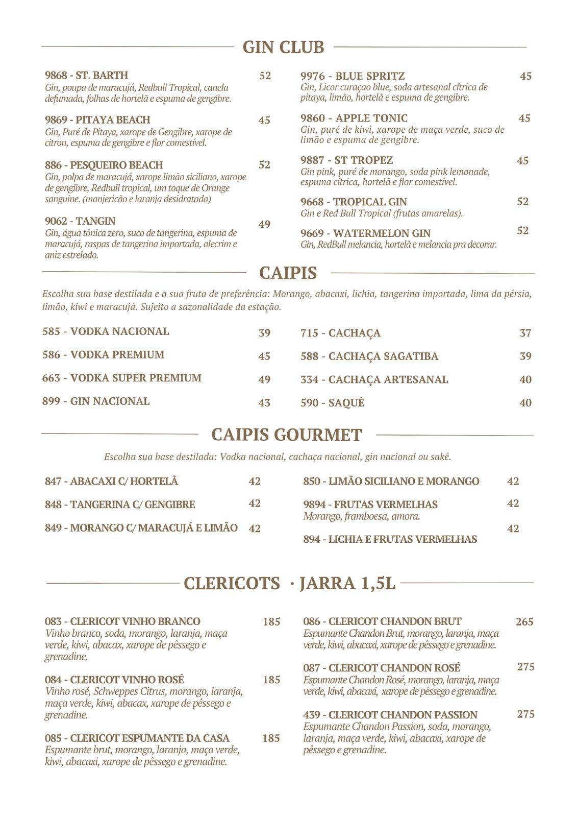 Pesqueiro ∙ RJ cardápio