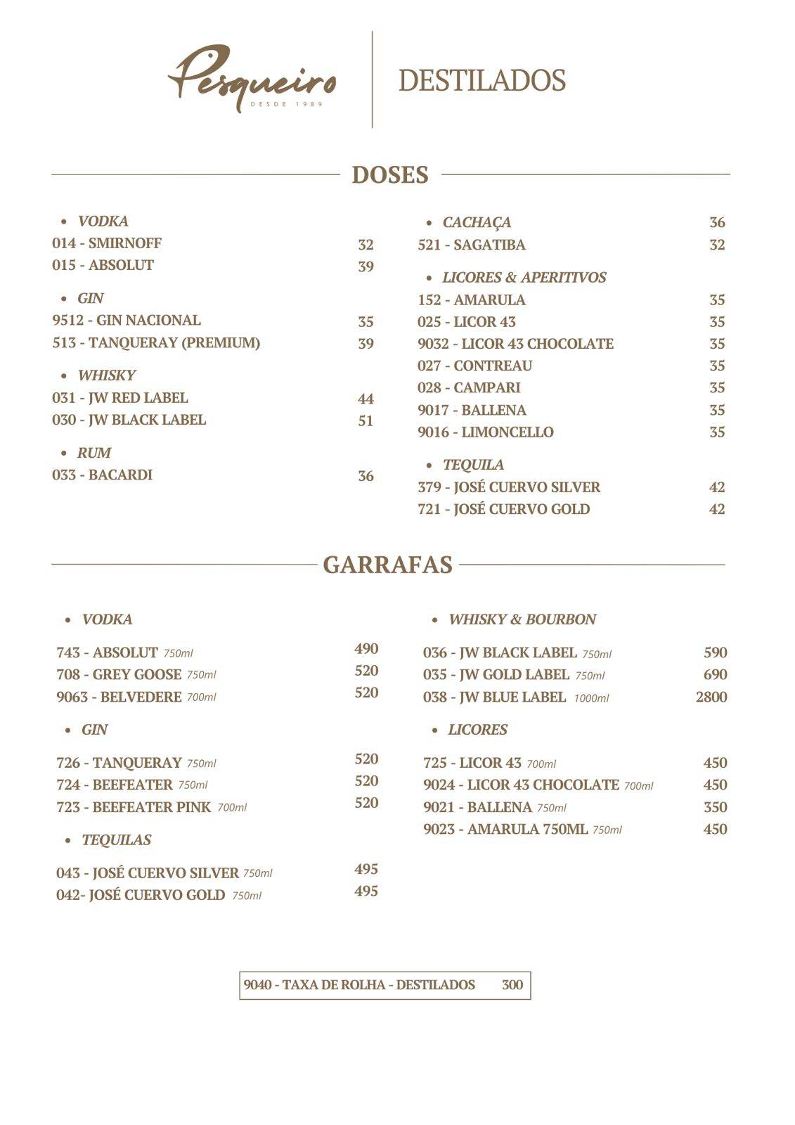 Pesqueiro ∙ RJ cardápio