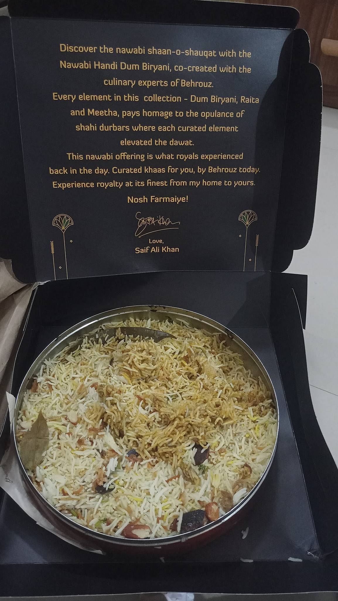 Behrouz Biryani Vijay Nagar menu