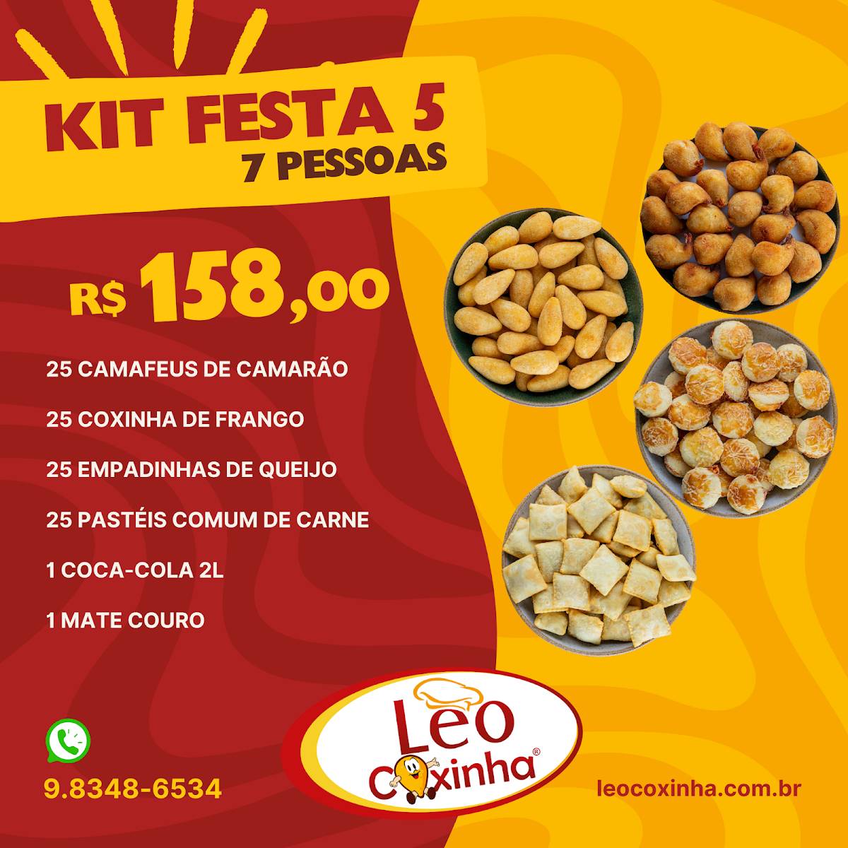 Léo Coxinha cardápio