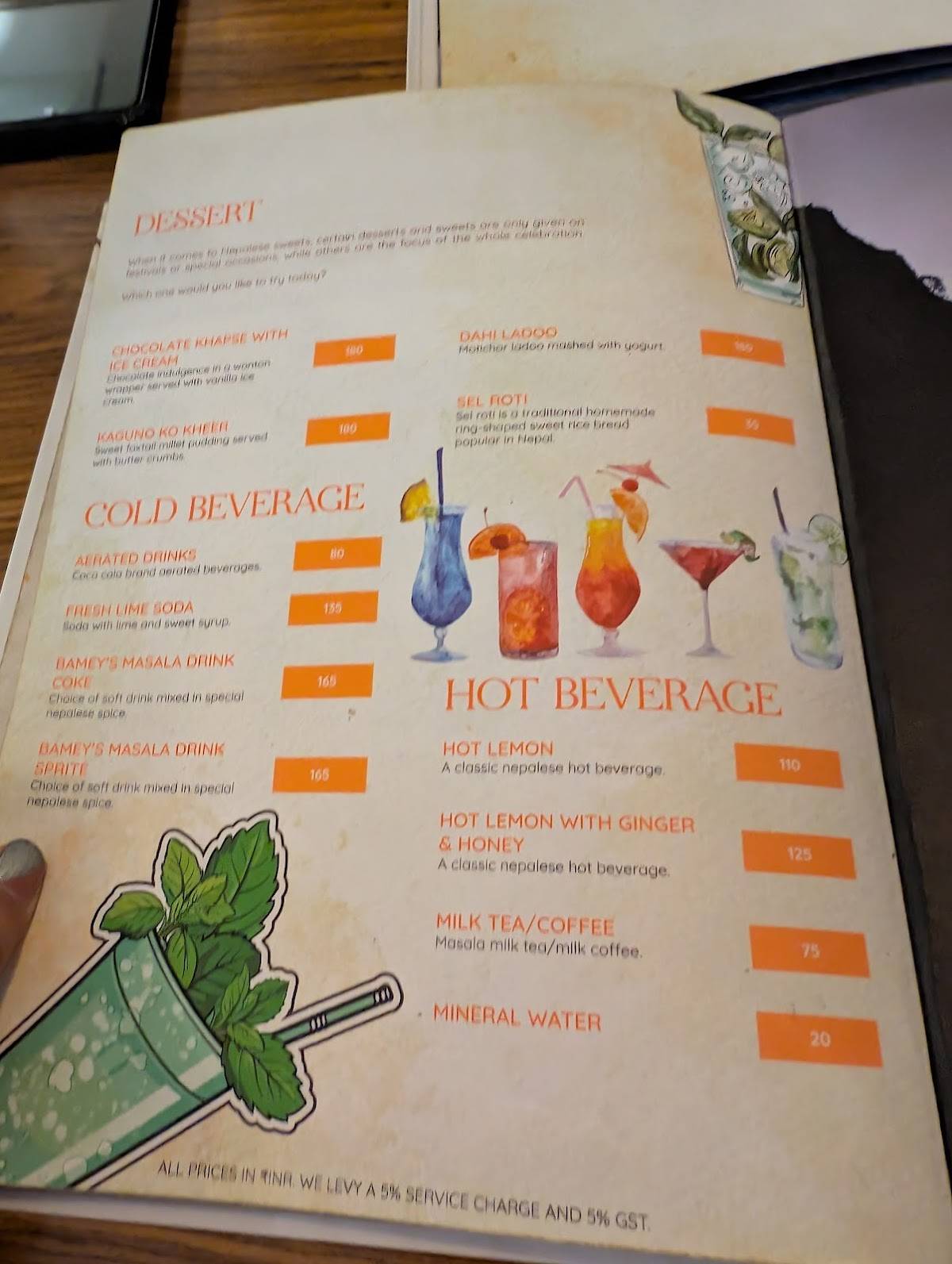 Bamey's Restro Cafe menu