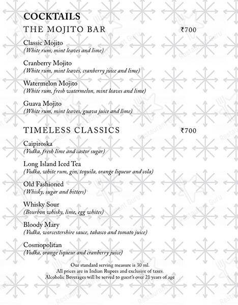 Cafe 77 East menu